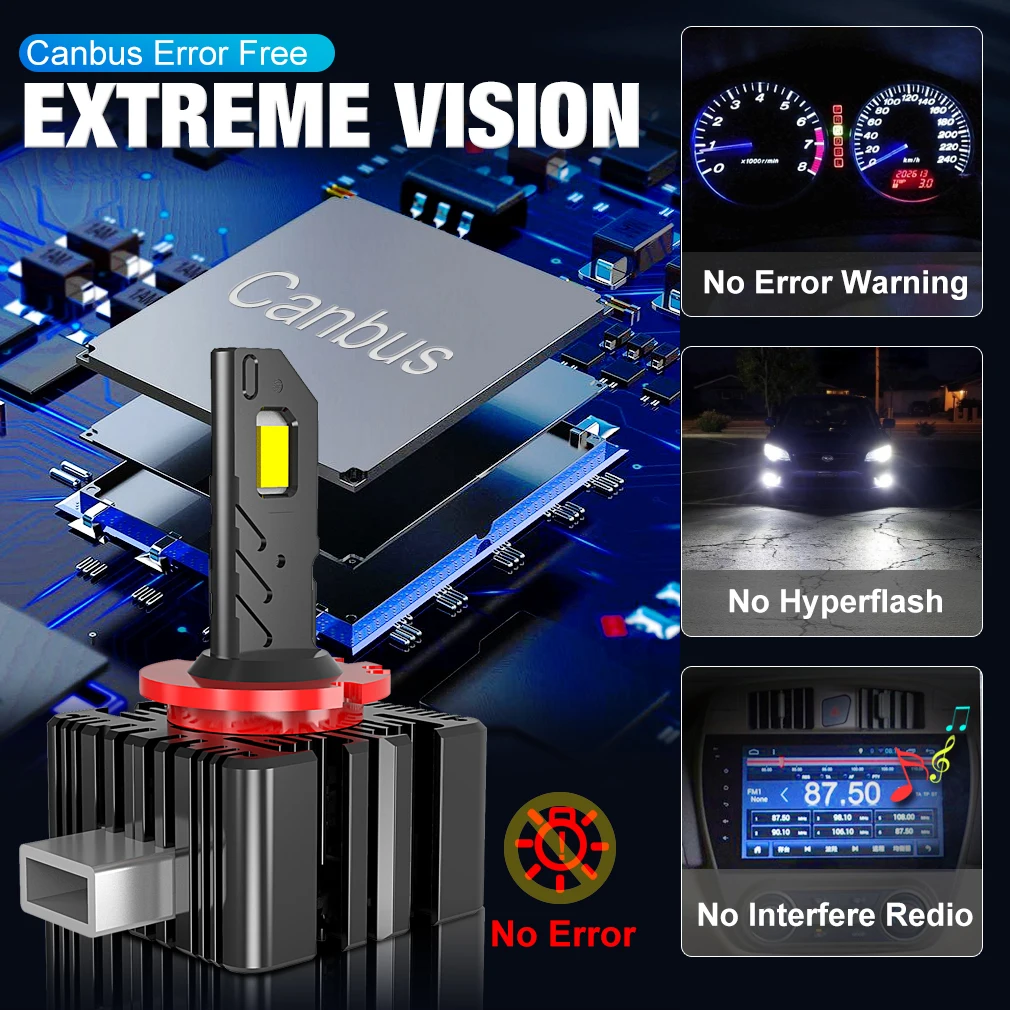 Универсальные Светодиодные Лампы Для Автомобильных Фар Мощностью 160 Вт D1S D2S D3S D4S