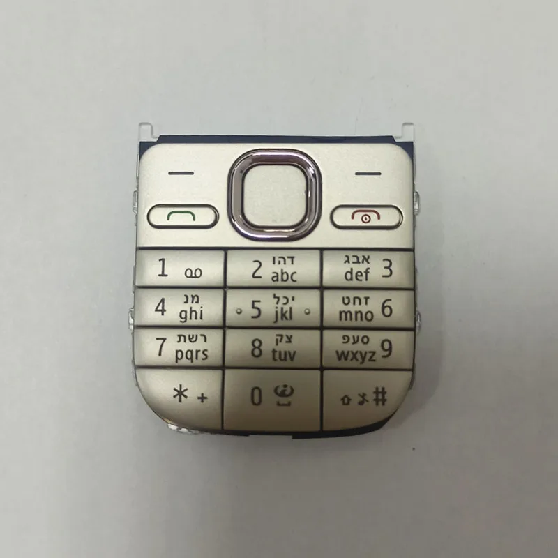For Nokia C2 C2-01 Mobile Phone Keypad Black / Gold English 