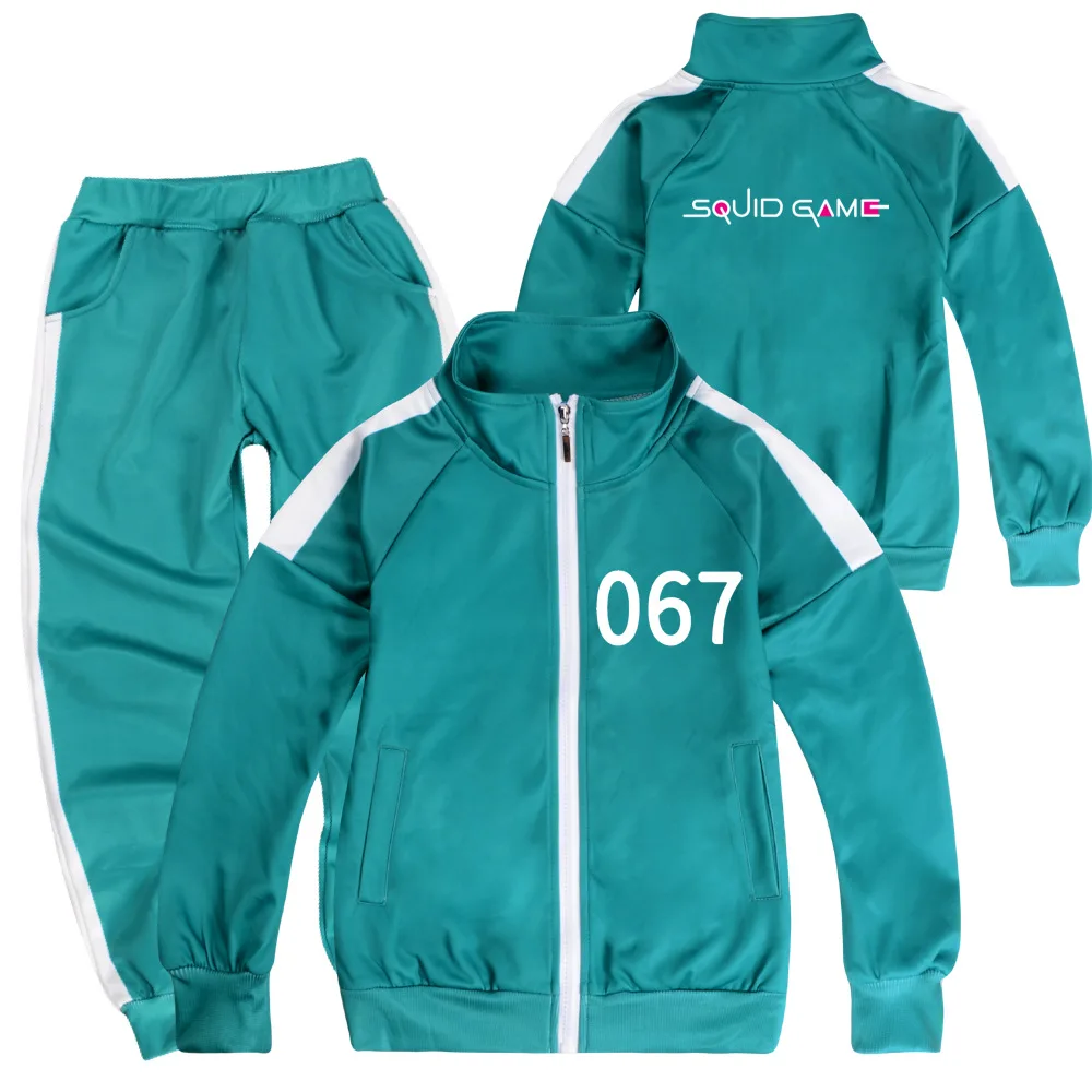 

Kids Clothes for Boys Girls Movie Squid Game Cosplay Tracksuit Long Sleeve Clothing Children Zipper Jackets Pants Fashion Outfit