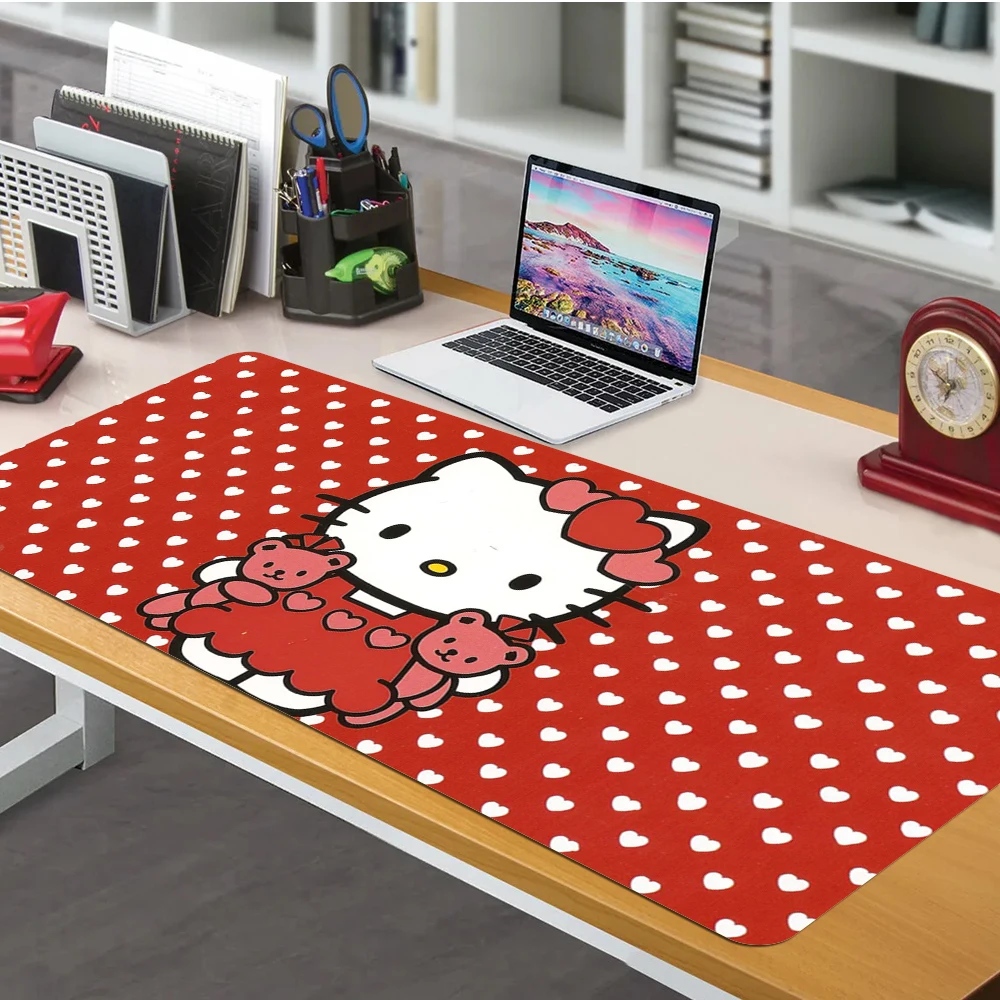 

XXL 90x40 Cute Mausepad Kawaii Hellos Cat Kitties Gaming Accessories Mouse Mat Mouse Pad Gamer Mousepad 30x60 Tapis De Souris
