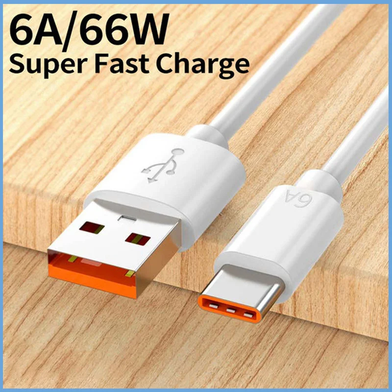 

Супербыстрый зарядный кабель USB Тип C 66 Вт 6 А, зарядное устройство, шнур для Huawei Mate 40 50 Xiaomi 11 10 Pro, аксессуары для телефона