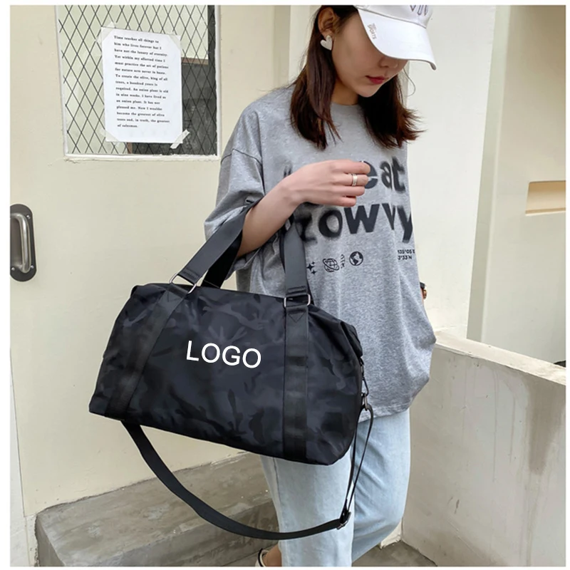 

With Logo Sports Fitness Bag Handheld Yoga Bag Women's Shoulder Bag Dry Wet Separation Waterproof Large Capacity Crossbody Bag