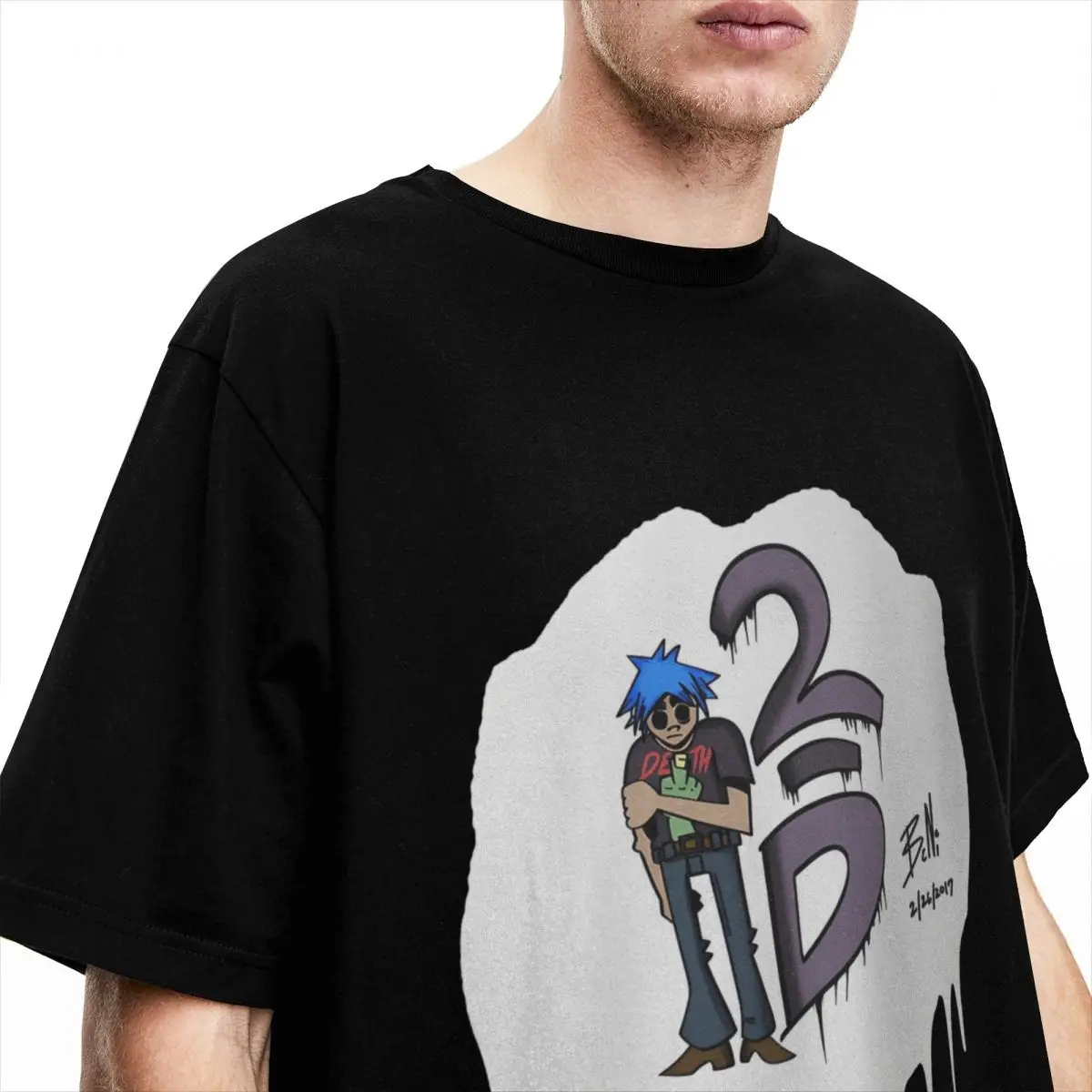 Футболки Gorillaz 2-D 2D Merch для мужчин и женщин уникальная хлопковая ткань Новое