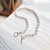 trend vintage irregular pearl chain choker female necklace new luxury quality fine jewelry for woman korean fashion neck chains