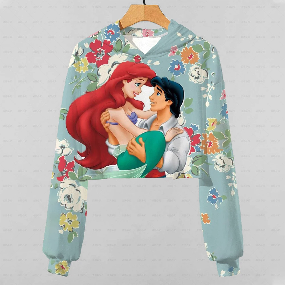 

Children's Ariel Princess Hoodie Clothes Little Mermaid Spring And Autumn Girl, Disney Cartoon Long Sleeve Hoodie 8-14 Years Old