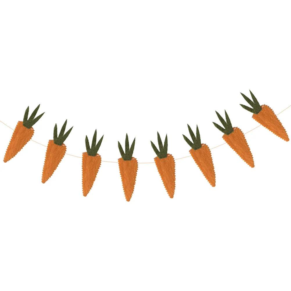 

1pc Hanging Hanging Decor Easter Carrot Banner Carrot Buntings Easter Banner Easter Decorations Bunting Easter Party Favors