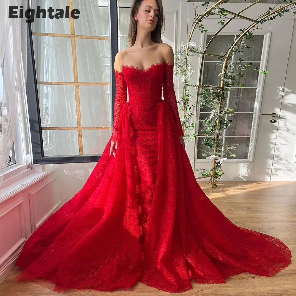 Eightale Роскошные свадебные платья с v-образным вырезом по индивидуальному заказу