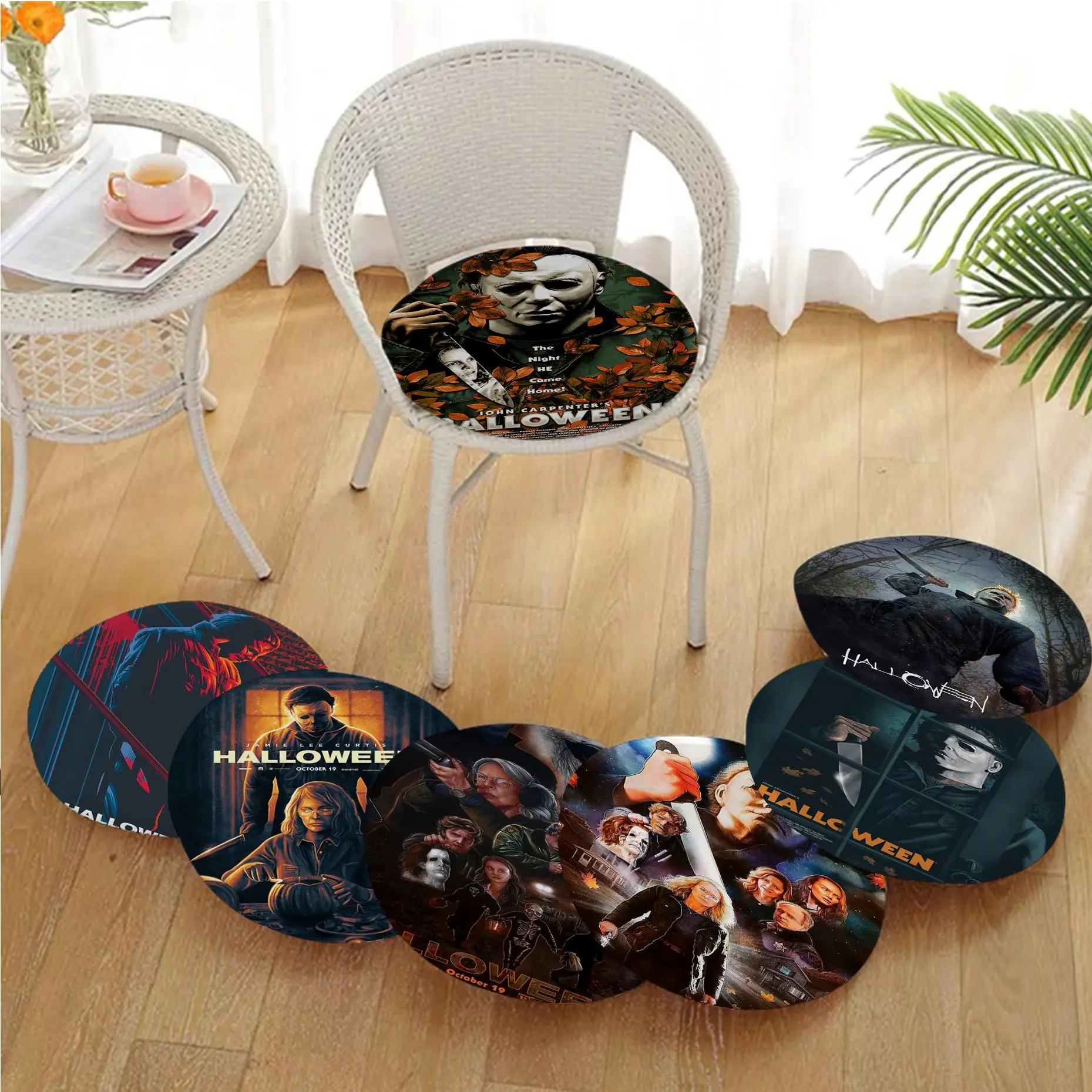 

Halloween Michael Myers Classic Horror Movie Simplicity Seat Pad Household Cushion Soft Plush Chair Mat Office Bar Cushion Pads