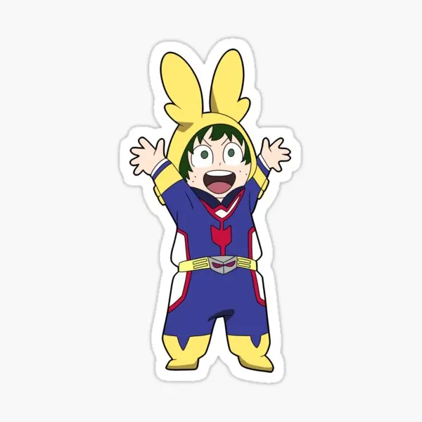 Lil Deku  5PCS Stickers for Background Print Cute Luggage Laptop Living Room Bumper Anime Wall Home Car Art Decor  Room Kid