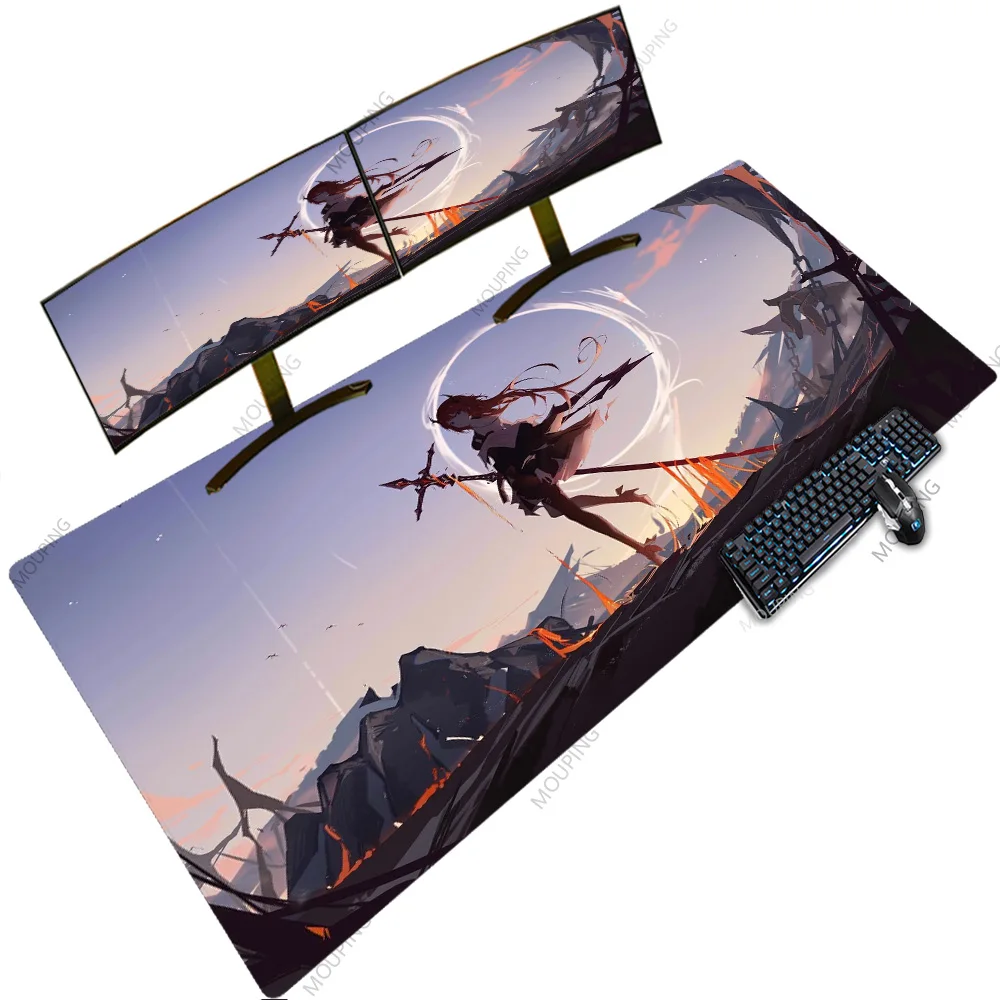 

Arknights Gaming Keyboard Gamer Desk for Pc Backlit 1200x600 Custom Mat Print Playmat Portable Laptop Ultra Large XXXXL Led Rgb