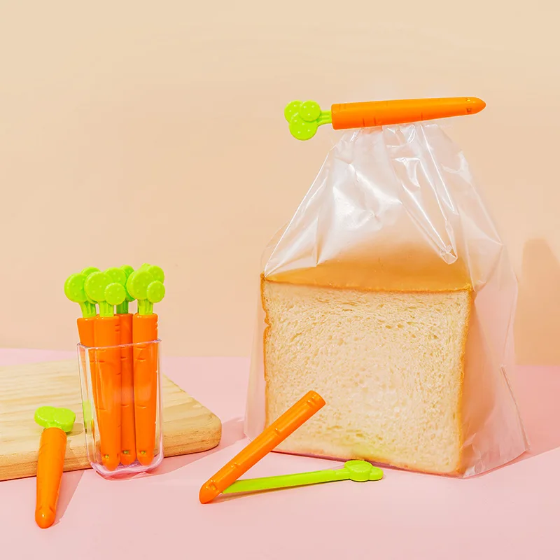 

Food Sealing Clip Cartoon Orange Carrot Shape Moisture-Proof Closure Clamp for Food Fresh Keeping Kitchen Tools Dropshipping