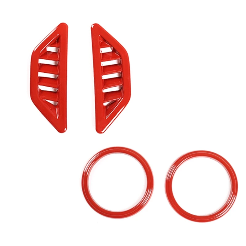 

Car Dashboard Both Sides Air Conditioning Outlet Vent Trim Frame Stickers for Toyota 86 Subaru BRZ 2012-2020(Red)