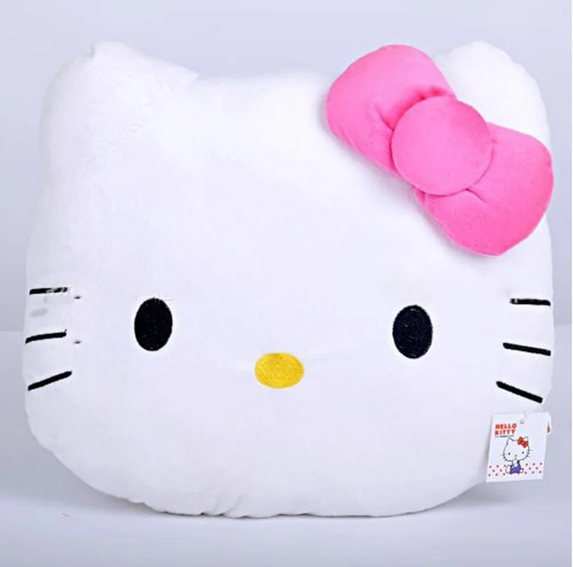 

New 40cm Sanrio Hello Kitty Plush Doll Cartoon Warm Hand Plush Pillow Cushion Stuffed Plushie Toy Kids Gift Pillow Cushion