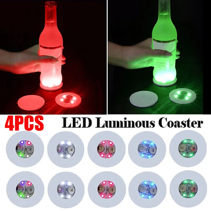 

4 шт., светящиеся наклейки на стаканы