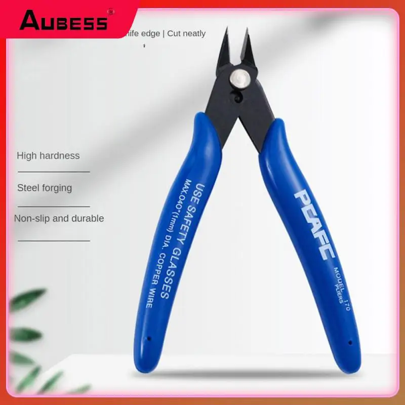 

Lightweight Carbon Steel Hardening Treatment Scissors Automatic Rebound Function Outlet Forceps Insulated Grip Diagonal Pliers