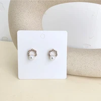 new ear jewelry simple pearl inlaid diamond earrings for women