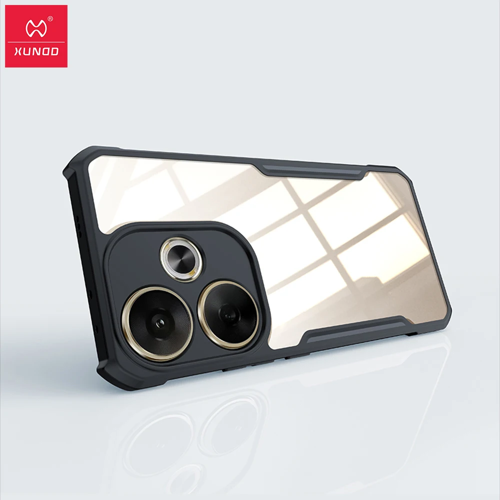 Фото Чехол XUNDD для Xiaomi POCO F6 / POCO F6 Pro, противоударный чехол с подушкой безопасности, задняя прозрачная крышка из поликарбоната и ТПУ для камеры, чехол с полной защитой №1