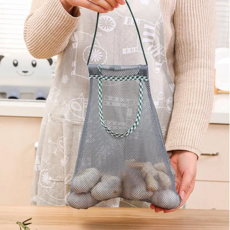 

Vegetable Bags Kitchen Fruits Vegetables Storage Hanging Bag Reusable Grocery Produce Bags Mesh Onion Grocery Ecology Mesh Bag