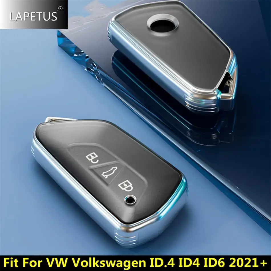 

TPU Car Accessories Interior Folding Key Case Cover Shell Trim Protection Decoration For VW Volkswagen ID.4 ID4 ID6 2021 - 2023