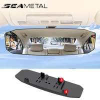 SEAMETAL Wide Angle Convex Rearview Mirror Anti Glare Car Interior Rear View Baby Child Seat Watch Sun Visor Mirror Covers