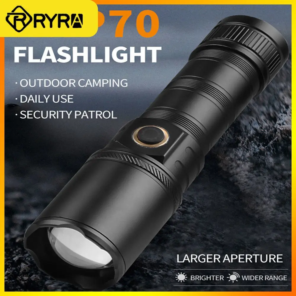 Waterproof For Daily Use Durable Multifunctional Hard Rechargeable Zoom Remote Flashlight Not Easily Damaged Integrated Design