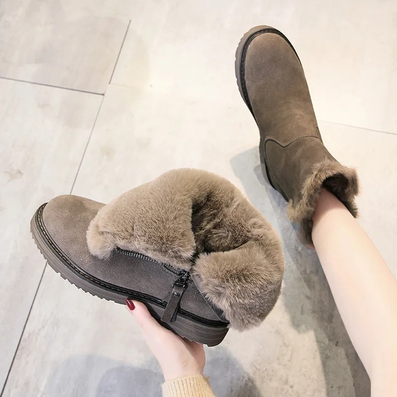 

Winter Woman Boots Korean Warm Snow Boots Female Short Ladies Boots Zipper Plush Winter Boots Women Shoes For Women 2022