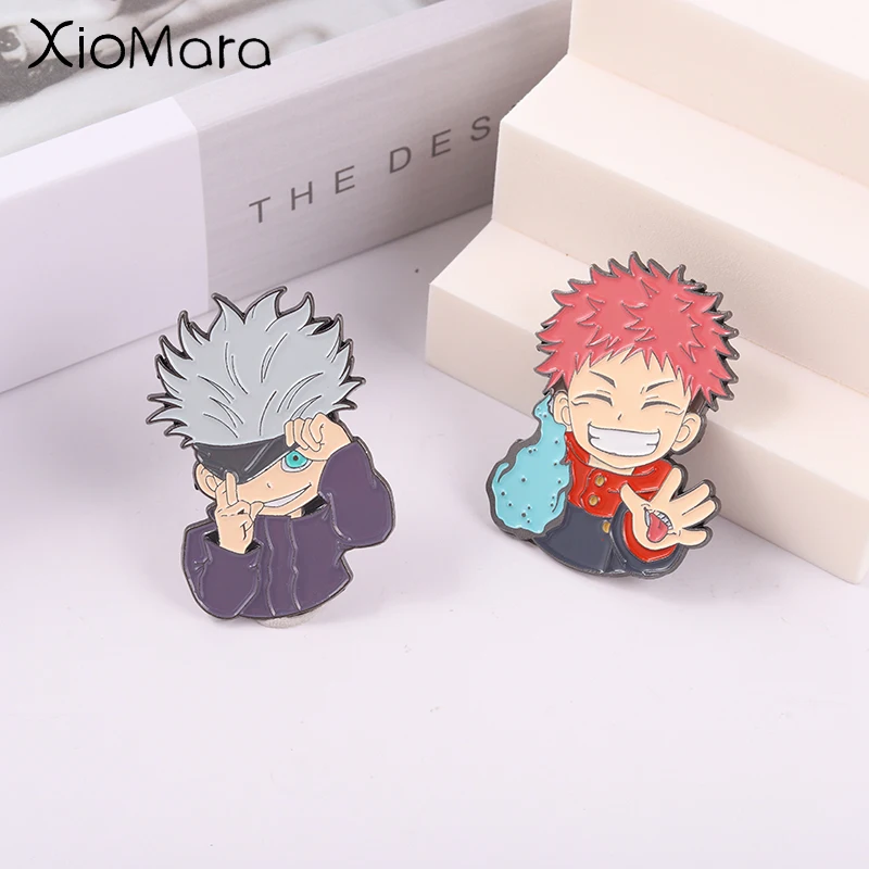 

Anime Jujutsu Kaisen Enamel Pin Brooches Fushiguro Megumi Itadori Yuji Cartoon Figure Anime Badges Collection Jewelry Gifts