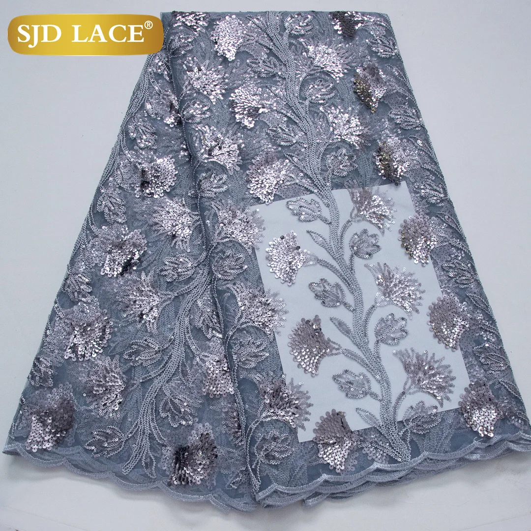 Кружево SJD нигерийский тюль сетка кружевные ткани женские платья 2024 высокое