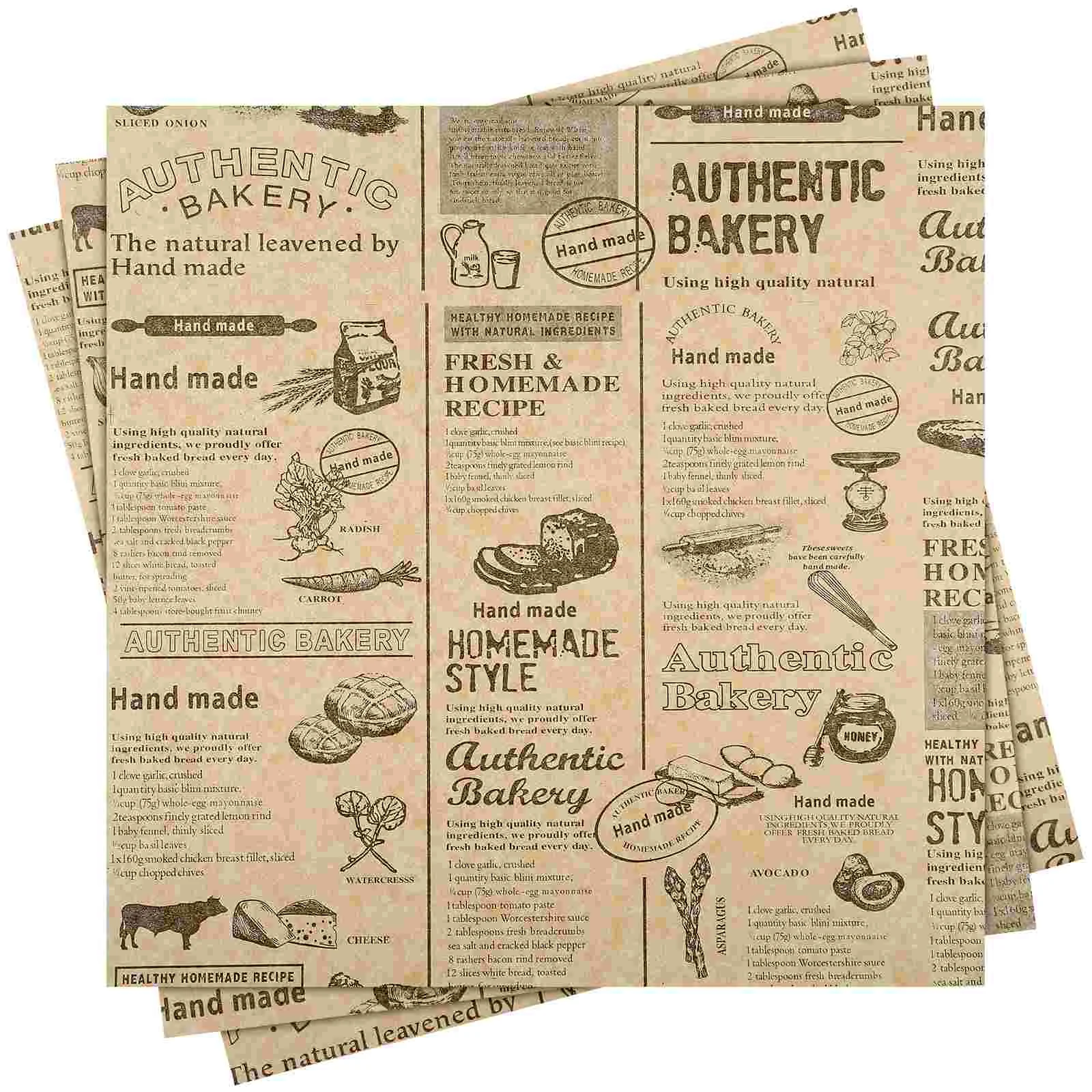 

50 Sheets Wax Paper Sheets Sandwich Wrapping Paper