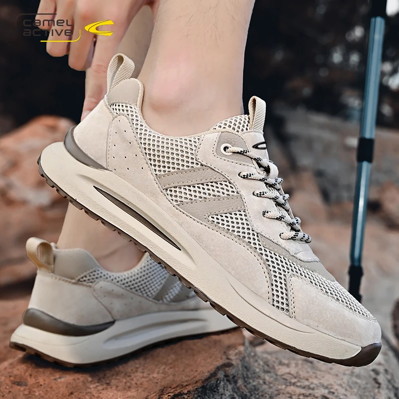 Мужские кроссовки без шнуровки Camel Active дышащая сетчатая повседневная обувь из