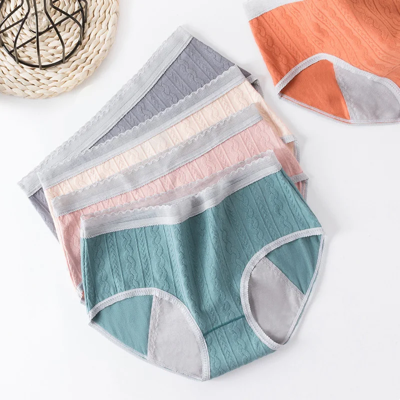 

Female Physiological Pants Leak Proof Menstrual Women Underwear Period Panties Cotton Health Seamless Briefs In the waist Warm
