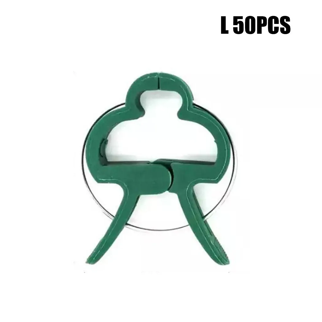 

2 Sizes Plant Support Garden 50pcs Clips 4.5*3/6*4.5cm Attaching Branches Clipping Fixing Plants Plastic Rattan
