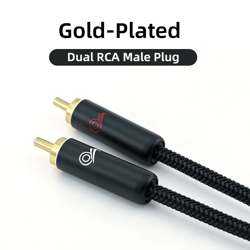 Фото Кабель с двумя разъемами XLR (женские) на два RCA (мужские), из луженой меди, 2-XLR (женские) на 2 RCA/телефонный штекер (мужской), стерео аудио соединительный провод №4