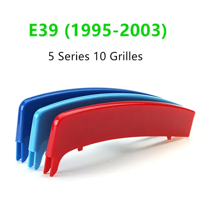 

3pcs Front Grille Strip For BMW F10 E39 E60 F07 G30 F18 5 Series GT GT5 Car Racing Trim Clip Stickers M Germany Color Accessory