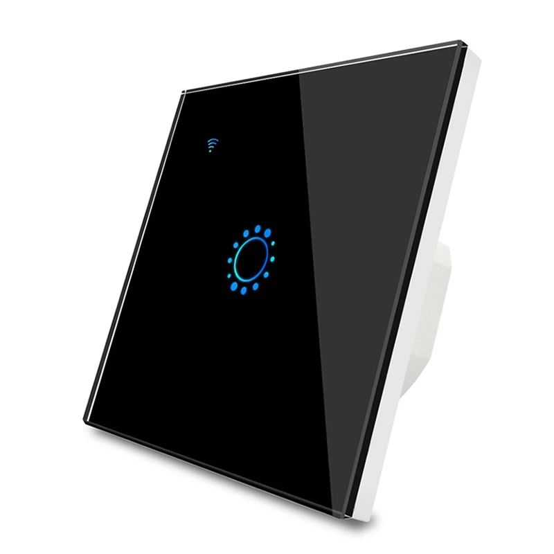 

Wifi Smart Tuya Light Switches Square Wall Touch Glass Panel Wireless Remote Control EU Plug