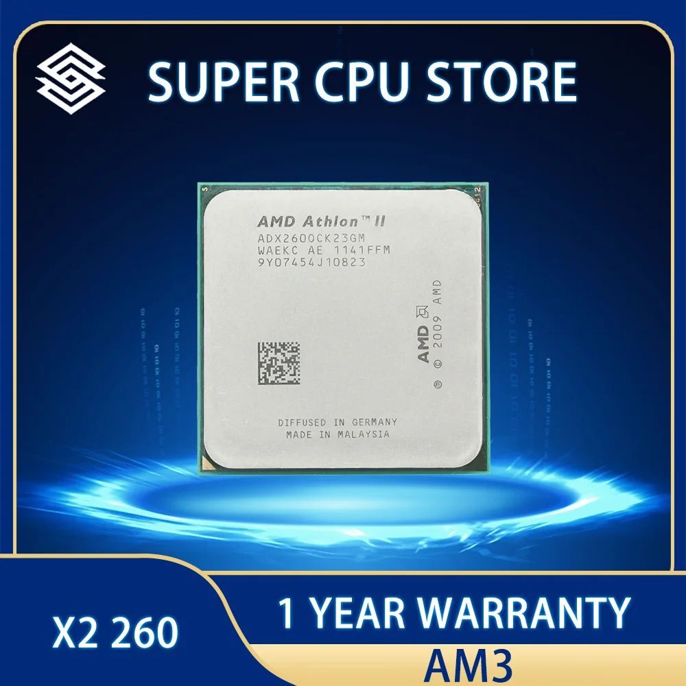 

AMD Athlon II X2 260 3.2Ghz/938 pin/Dual-Core Socket am3 am3+