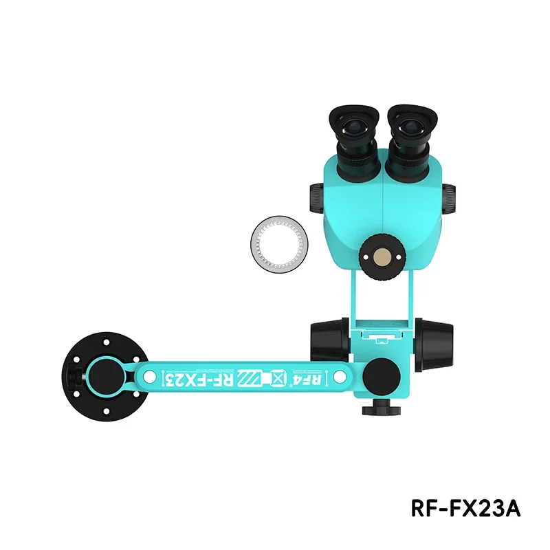 Фото Тринокулярный микроскоп RF4 RF-FX23A с фиксированным поворотным микроскопом для пайки печатных плат, микроскоп для ремонта сварки печатных плат мобильного телефона №3