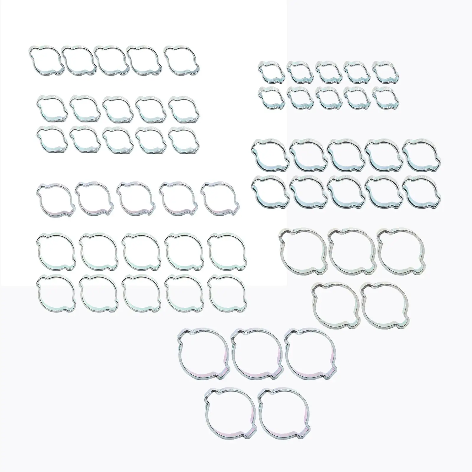 

Zinc Alloy Hose Clamp Double Ear Hoop Hose Clip Assortment Clips for Liquid Pipe Joints Automobile Industry Machinery