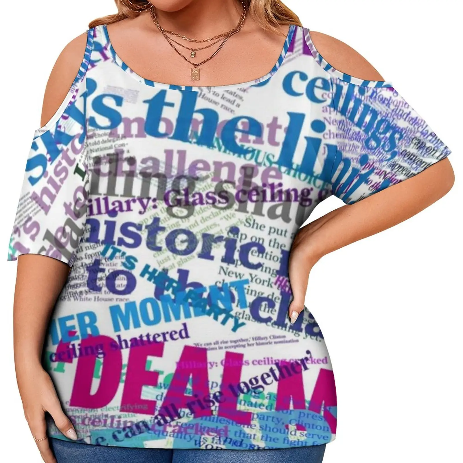 

Newspaper Print T Shirts Nomination Headline Collage Casual T Shirt Short Sleeve Female Elegant Tee Shirt Top Tees Plus Size 5XL