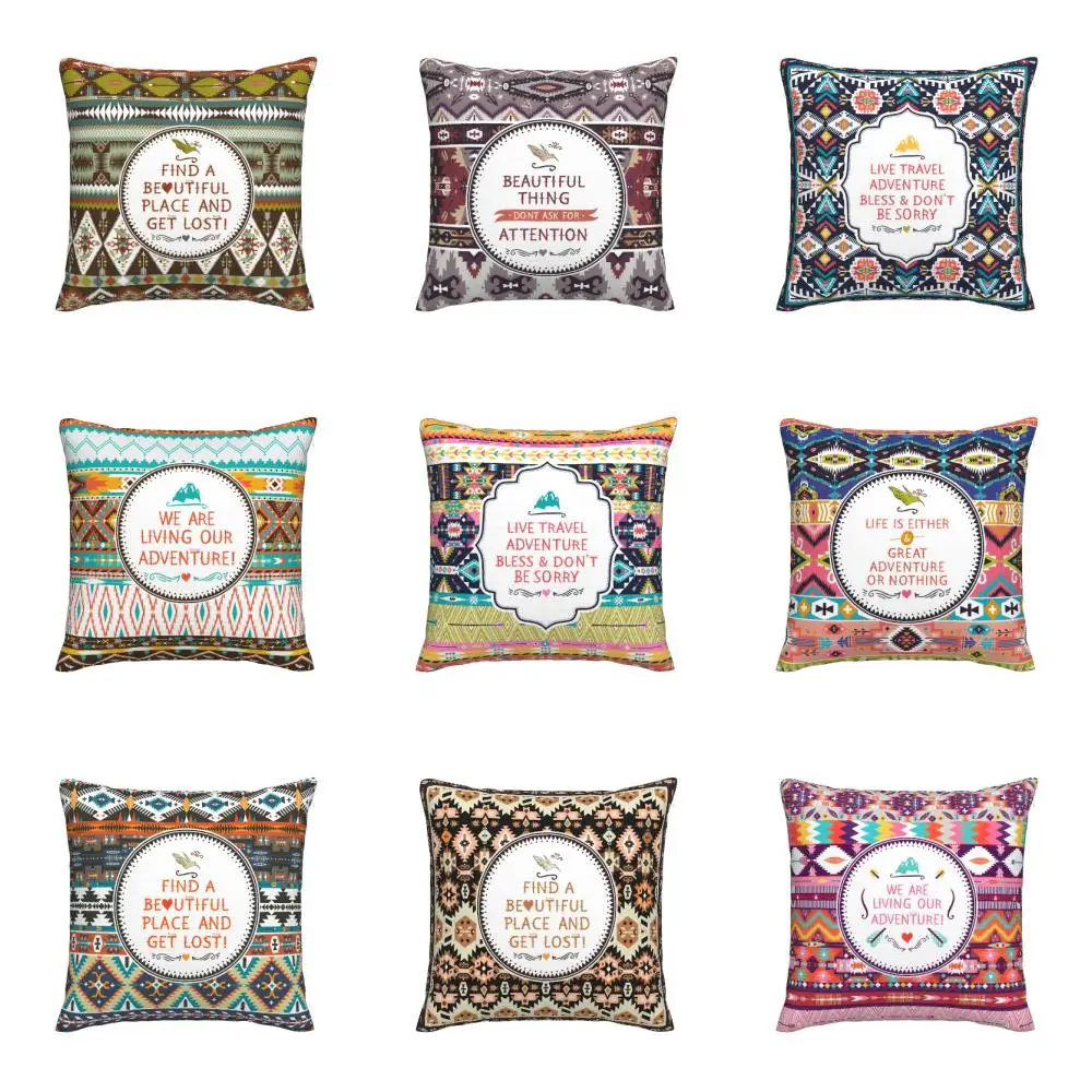

American tribal pillowcase, linen cushion cover 45x45, decorative cushion cover for sofa, can be customized