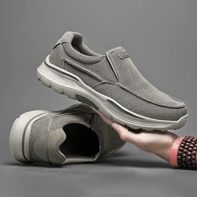 Men's Canvas Shoes Hiking Sneaker Loafer Men 2022 Summer Autumn New Outdoor Fishing Lightweight Camping Sneaker Work Safety Shoe