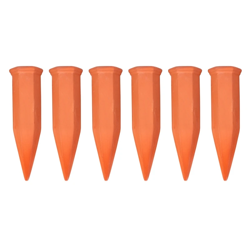 

Self Watering Spikes - 6-Pack Terracotta Plant Watering Stakes, Automatic Slow Release Water Drippers For Indoor Outdoor Garden,