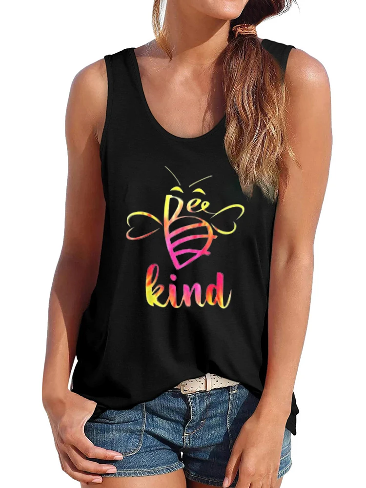 Женская майка с круглым вырезом принтом пчелы | одежда