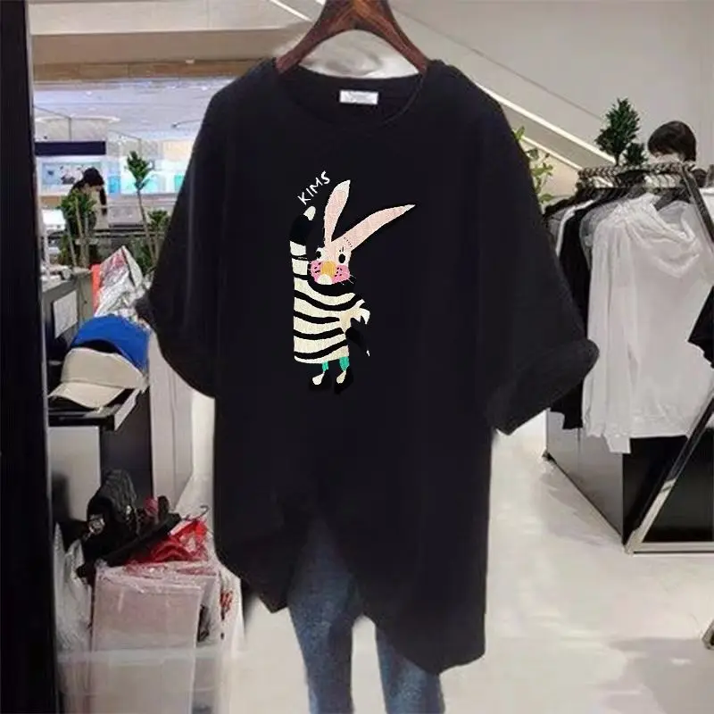 Женская футболка с коротким рукавом и круглым вырезом