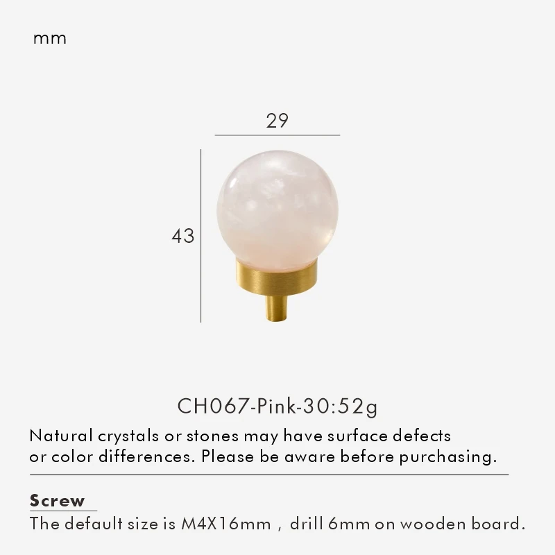 Ручки для шкафов Nurlin латунь мрамор