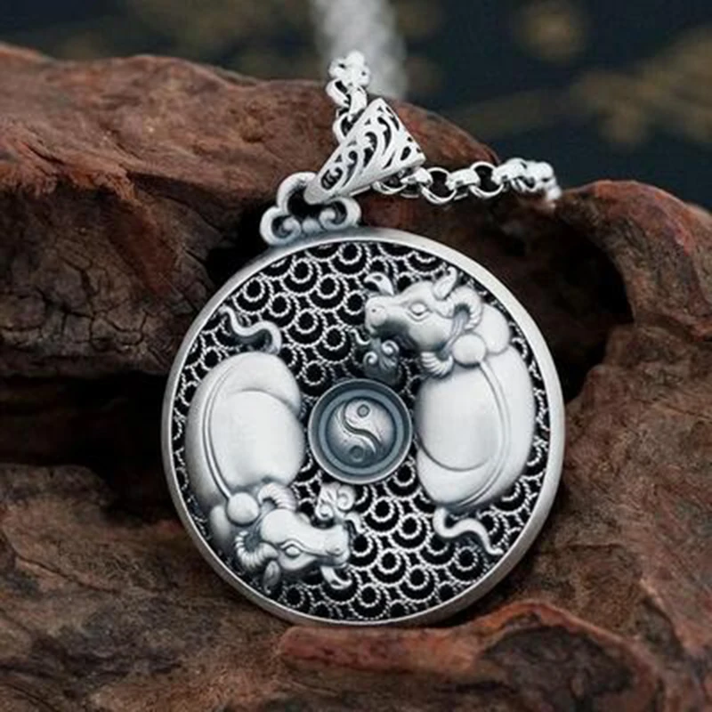 Подвеска буйвол для мужчин и женщин ювелирное украшение ручной работы с рисунком