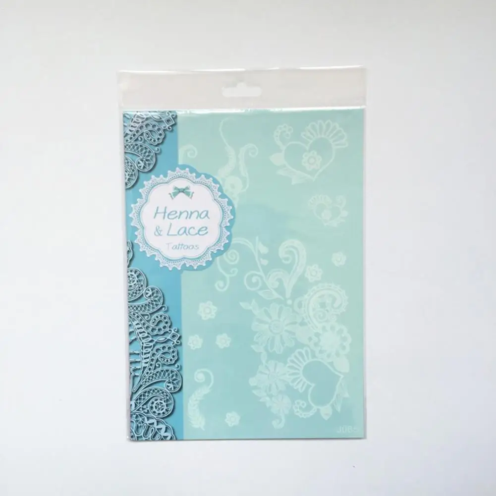 

Multifunctional Nice-looking White Lace Body Tattoo Paper Fake Body Tattoo Stylish for Arm