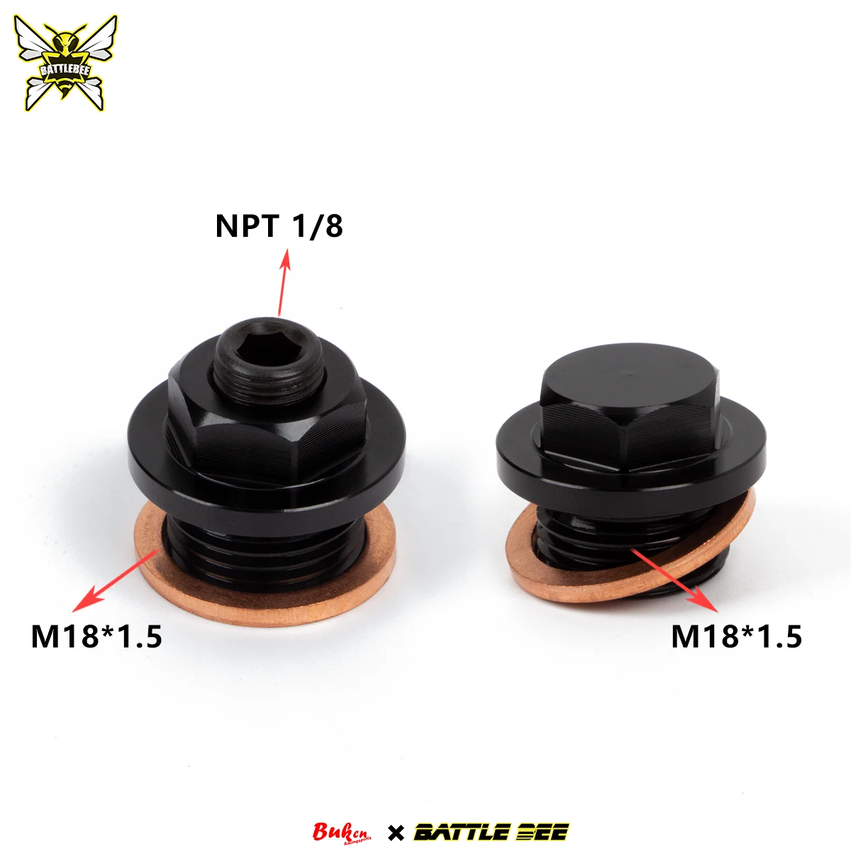 Практичный адаптер для температуры и давления масла Battle Bee фитинг M18 * 1 5 до 1/8 NPT