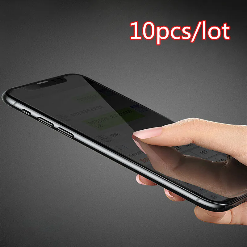 

10 шт., антишпионское закаленное стекло для iPhone 11 12 13 Pro Max XS MAX XR 7 8Plus SE2020