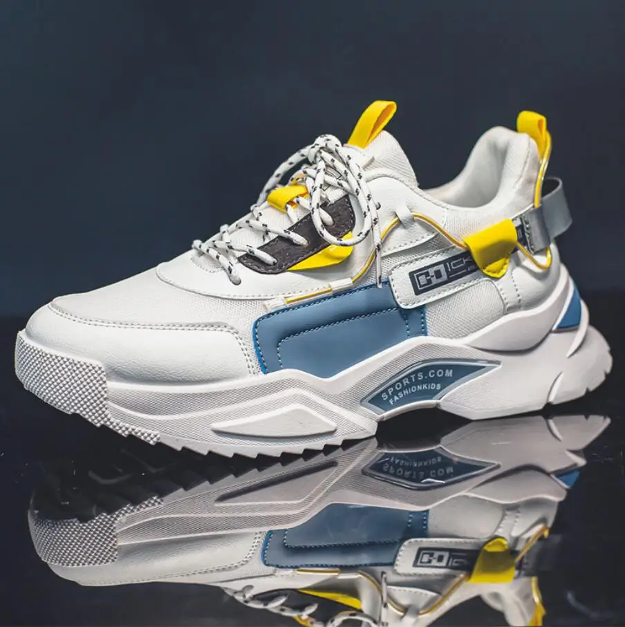 

Fashion Men Chunky Sneakers Breathable Men Sport Shoes Lace Up Comfortable Trainers Mens Mesh Running Shoes Zapatos Hombre